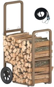 Ardier Firewood Log Cart Carrier, Brown