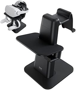 KIWI design VR Stand Accessories Compatible with Quest 2/PSVR 2/Valve Index/HP Reverb G2/ Pico 4/Quest VR Headset and Touch Controllers, Not Compatible with Quest 3 (Black)