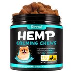 HUALIJIA Calming Treats For Dogs, 110 Count Hemp Calming Chews for Dogs - Reduce Stress Relief, Separation, Barking, Fireworks, Thunderstorms - 100% Natural Ingredients Dogs Calming Treats (Duck)