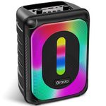 Bluetooth Speaker Wireless with Lights, Oraolo Roller Loud Bluetooth Speaker 40W Portable Speaker, Wireless Outdoor Speakers TWS Pairing for Outdoor 24H Playtime, Built-in Mic, Support TF Card USB AUX