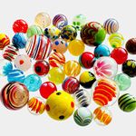 43 Unique Handmade Marbles Large Glass Big Marbles Assorted Sizes for Kids Ages 4-8-12 Collector Colored Play Marbles Glow in The Dark Marbles(43pcs)