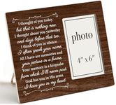 Zauly Memorial Gifts Wood Picture Frame, Memory Gifts for Loss of Mother Father Brother Husband Son Daughter, Sympathy Gifts for Loss of Loved One, Remembrance Picture Frames, 4 x 6 Inch Photo