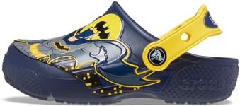 Crocs Unisex Kids FL Batman Patch Clog K, Navy, 3 US Big Kid