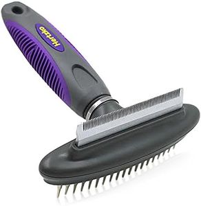 Hertzko Dog and Cat Fur Comb Deshedding Tool - 2-in-1 Grooming Brush for Removing Mats and Tangles - Undercoat Rake for Dogs and Cats - Dog Hair Brush Ideal for Shedding - Hertzko Dog Brush