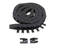 Befenybay 10mm x 11mm Length 1Meter Black Plastic Open Type Cable Wire Carrier Drag Chain Towline R18 for 3D Printer and CNC Machines (10mmx11mm-Outside Open)