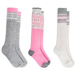 Sock Stack 3 Pairs Of Womens Chunky Wellington Socks Thermal Boot Ski Walking Welly Sock Size 4-7, Nordic Design