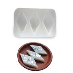 YATHAKATHA - Kaju Katli Silicone Candle Making Mould 3 Cavity Kajukatli Dessert Sweet Making Wax Moulds for Chocolate Cake Decoration Fondant Molds Resin Art & Craft Making Brownie Mold