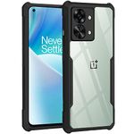 TheGiftKart Shockproof Clear Back Cover Case for OnePlus Nord 2T 5G | 360 Degree Protection | Hard Transparent Back Cover Case for OnePlus Nord 2T 5G (PC & TPU, Black Bumper)