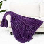 Purple Blanket Soft Cozy Throw Blanket Cute Fleece Blanket Women