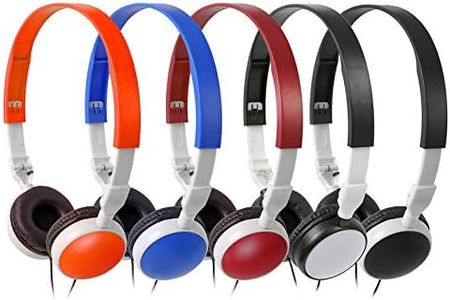 Keewonda Bulk Headphones Classroom Kids Headsets 10 Pack Students School Multi Color Headphones in Bulk KW-X10 Foldable Earbuds for Computer Lab Library Hospital MuseumsTesting Centers Hotels