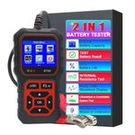 Professional Car Battery Tester 12V 24V, with 3.2" High Definition Color Screen 100-3000 CCA Auto Battery Load Tester Tool Car Truck Motorcycle SUV Boat Accurate Digital Analyzer Tester