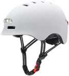 AHATECH Kickstart Smart Helmet | E-Bike | LED Lights | Cycling (White, Large)