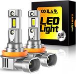 OXILAM H11 H8 H9 LED Bulb, 900% Ultra-Brightness, 5 Min Quick Install, 70000 Hours Lifespan, No Flicker, Plug and Play, Pack of 2