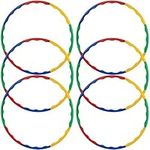 Bramble - 6 Adjustable Colourful Snap Together Hula Hoops - Assorted Colours - Perfect for Dance, Fitness, Gymnastics, Schools