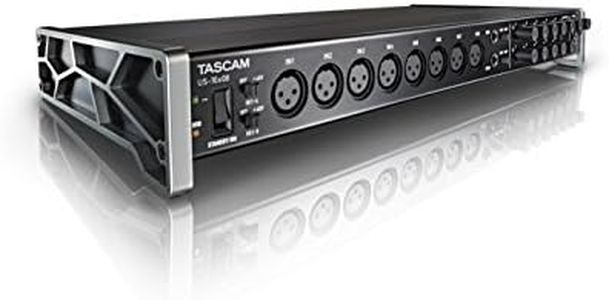 Tascam US-16X08 USB 16-in/8-out Audio/MIDI Interface, Black, 5.04 x 22.09 x 11.34 inches