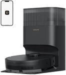 DREAME D20 Plus Robot Vacuum, 13,000Pa Suction, DuoBrush for Pet Hair, Dust Auto-Empty, LDS Navigation, 2-in-1 Vacuum & Mop, Hard Floors & Carpets, 5,200mAh Battery, App & Voice Control Black