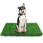 GLOBREEN Artificial Grass Pad for Dogs Pee, 34x23 Inch Fake Grass Pets Turf for Potty Training Indoor Outdoor