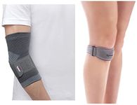 TYNOR Patellar Support, Grey, Universal Size, 1 Unit Elbow Support, Grey, Medium, 1 Unit