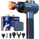 BOB AND BRAD X6 Ultra Massage Gun with Heat and Red Light, Metal Head, Professional Deep Tissue Muscle Massager Gun for Athletes with 6 Replacements, Gifts for Women Men