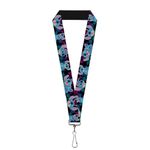 Buckle Down Unisex-Adult's Lanyard-1.0-Stitch 2-expressions/2-poses Tropical Flora Key Chain, Multicolor, One Size