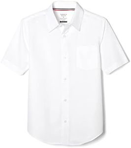 French Toast Boy's Short Sleeve Poplin Dress Shirt - 14 - White