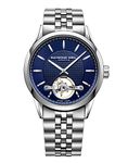 RAYMOND WEIL Freelancer Men's Automatic Watch, Calibre RW1212, Visible Balance Wheel, Blue Dial with Indexes, Stainless Steel Bracelet, 42.5 mm (Model: 2780-ST-50001), Light Grey, Classic