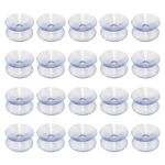 JAMAKALA Double Sided Suction Cups, 20Pcs Slip-proof Double Sided Sucker Pads,Clear Plastic Suckers Table Glass Suckers for Glass Table (2 cm)