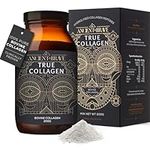 Ancient + Brave True Collagen 200g - Grass-Fed Bovine Collagen Powder - 100% Hydrolysed Collagen Peptides (Type 1) High Protein Supplements for Women - Fasting, Beauty, Keto - Skin, Hair & Nail Health