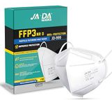 FFP3 Masks Pack of 10 With >99% Filtration Efficiency - Disposable Face Mask UK - Soft And Secure Fit (Packaging may vary)