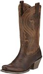 Ariat Women's Lively Western Cowboy Boot, Sassy Brown, 9 Big Kid