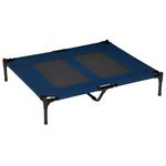 PawHut Raised Dog Bed Cat Elevated Lifted Puppy Pet Elevated Cot Portable Camping Basket – Blue (Large)