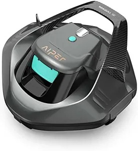 AIPER Seagull SE Cordless Pool Cleaner Robot, Robotic Pool Vacuum Lasts 90 Mins with LED Indicator, Automatic Self-Parking, for Flat Above-Ground Pools up to 80m²