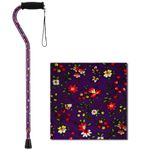 NOVA Medical Walking Cane with Offset Handle, Lightweight Adjustable Walking Stick with Carrying Strap, “Purple Bliss” Design