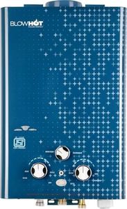 BLOWHOT 6 Litres Gas Geyser, Auto CUT-OFF LPG Gas Water Heater Geyser, Low Gas Consumption, 1 Year General Warranty and 2 Years Warranty On Heat Exchanger (ISI Marked) (Green Star) Blue