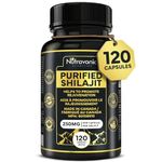 New! Nutravonic Purified Shilajit Capsules Maximum Potency 500 mg per Day Standardised 50% Fulvic Acid (120 Caps, 250 mg per day, Pure Himalayan Natural Shilajit for Men and Women). Support Normal Free and Total Testosterone Levels in Men, Rejuvenation Tonic. Alleviate Painful Urination Associated with Urinary Tract Disorders. Made in Canada. 120 Easy to Swallow Capsules