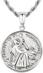 KRKC&CO Mens Coin Pendant Necklace,