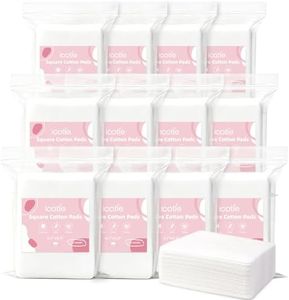 ICOTLE Extra Large Cotton Pads, 360 Count, 100% Cotton Disposable Dry Wipes 4.7" x 5.9", Ultra Soft & Absorbent for Diaper Change and Daily Care