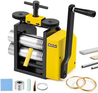 Newhai Jewelry Rolling Mill Machine 3 in 1 Manual Roller Mill 0.1-7mm Adjustable Press Thickness Jewelry Making Tool for Metal Stretching Thinning & Wire Shaping in Metalworking
