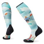 Smartwool Women's Ski Targeted Cushion Bunny Print Over the Calf Socks, Capri, Medium