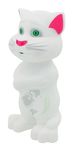 DM CREATION Voice Repeating Intelligent Talking Tom Toy for Kids, Electronic Voice Recording Cat Speaking Toys, Educational Learning Tool for Language and Social Skills (White)