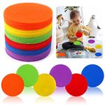 48 Pcs Carpet Spot Markers, 10cm Colorful Floor Dots Carpet Markers, Nylon Circles Carpet Markers for Classroom Kindergarten Gym - 6 Colours