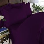 Elegant Comfort 3 Piece Ultra Soft Egyptian Quality Coziest Duvet Cover Set, Full/Queen, Eggplant/Purple