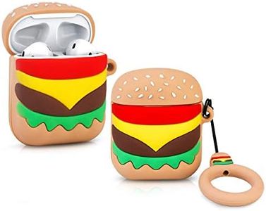 LEWOTE Airpods Carcasa de Silicona Compatible con Airpods de Apple 1 y 2 [Serie de Frutas y Alimentos] (Hamburguesa)