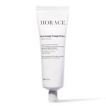 HORACE Gentle Face Scrub for Men - Exfoliating Cream with Argan Seeds, Murumuru Butter and Vitamin E - Pore Unclogging Skincare for All Skin Types - Unscented, 75 ml