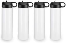 OFFNOVA Sublimation Water Bottle Blanks, 20 oz Sublimation Tumblers Stainless Steel Sports Water Bottles for Tumbler Heat Press Sublimation Printing