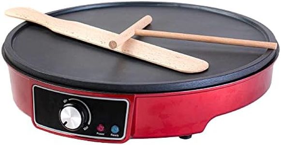Gadgy Crepiera Elettrica | 1000 Watt | Piastra per Crepes | Macchina Pancake | Padella Crepes | Creperia | Pancake Maker | Padella per Piadina | Spatola Crepes Inclusi | Temperatura Regolabile