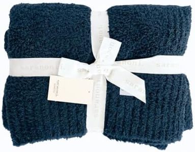 SARANONI Super Soft Comfy Bamboni Blanket for Kids and Teens 40" x 60" (Nautical Blue, 40" x 60")