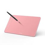 XPPen Drawing Tablet Graphics - Deco 01 V2 10x6.25 Inch Digital Drawing Pad with 8192 Levels Pressure Battery-Free Stylus and 8 Shortcut Keys (Pink)