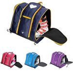 Sports Boots Backpack for Kids Girls Boys Everything ski, Skate, or Snowboard Boots, Helmet, Gloves and Snacks Perfect for ski, Snowboard, Skate or air Travel VieGreenleaf (Blue Marine)