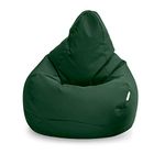 Loft 25 Bean Bag Gamer Chair | Outdoor Indoor Living Room BeanBag Seat | Water Resistant | Ergonomic Design for Body Support | Durable & Comfortable (Bean Bag, Green)